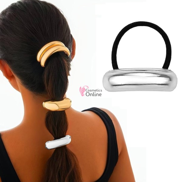 Inel pentru prins parul din metal model DMX01GG Argintiu